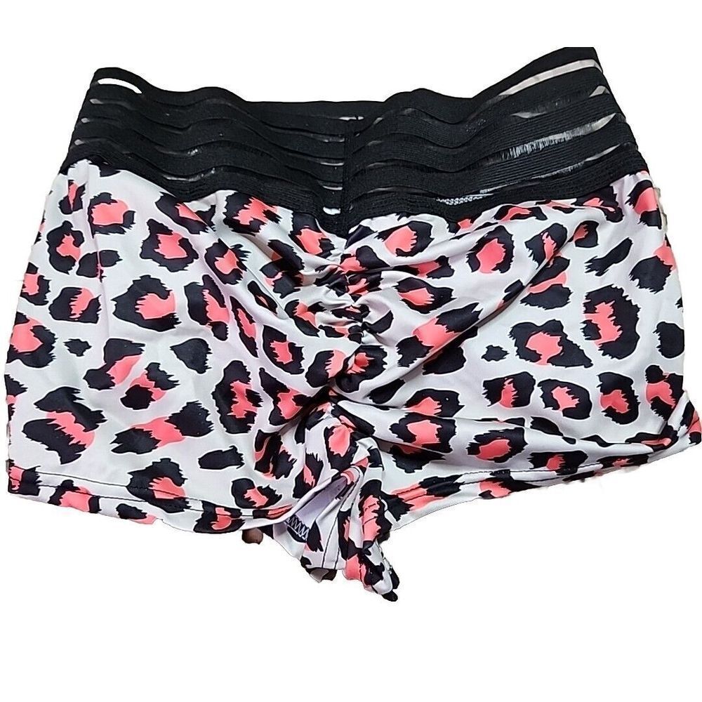 Sexy Leopard Print Medium High Waisted Yoga Shorts - Lift & Tone Your Curves! - Picture 1 of 5